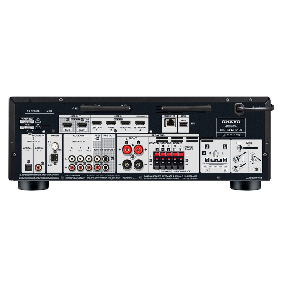 onkyo tx-nr5100 7.2-kanal 8k av-receiver